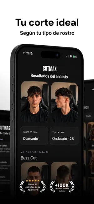 Cutmax: Tu Corte Ideal con IA iPhone screenshot 1
