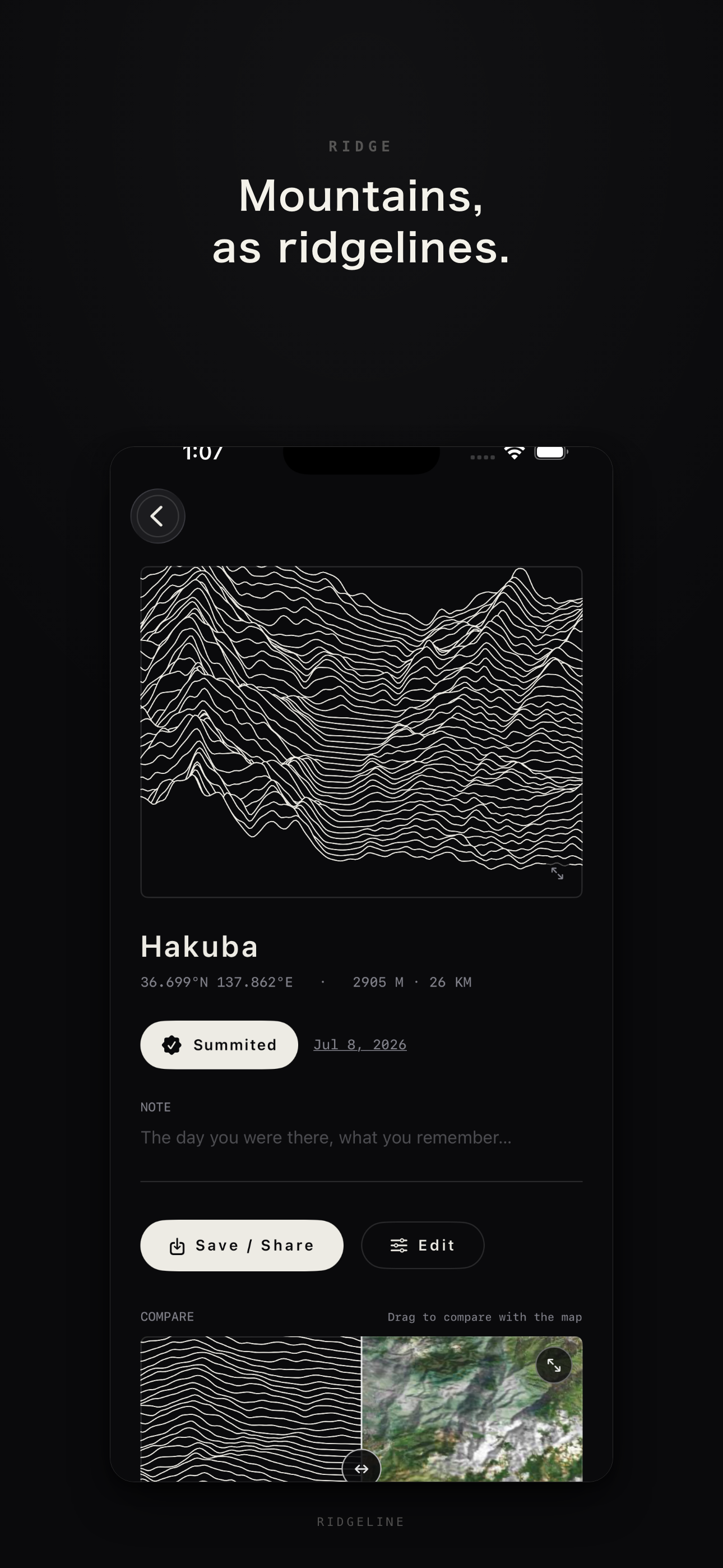 Peakline screenshot 2