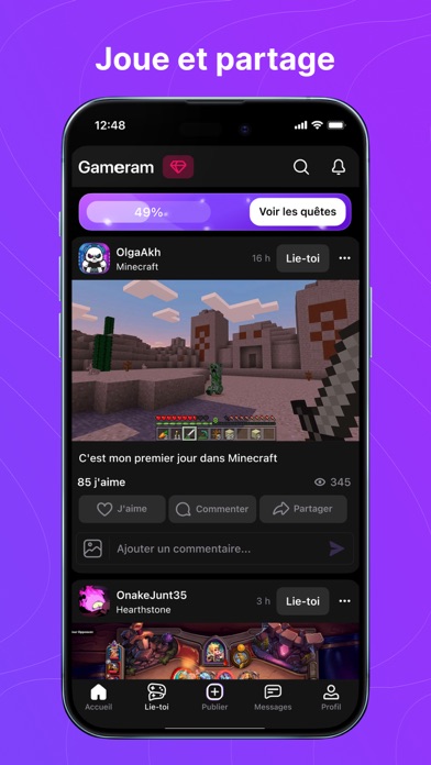 Screenshot #3 pour Gameram – Network for gamers