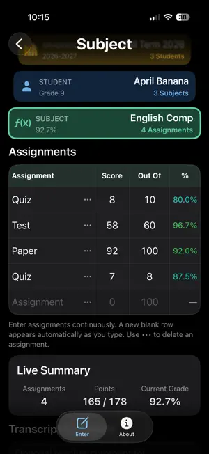 GradeMe! screenshot 1