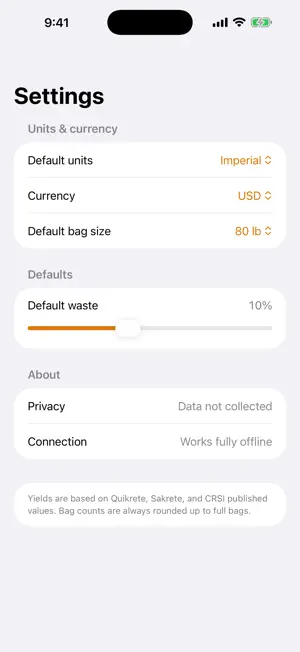 Slab: Concrete Calculator screenshot 3