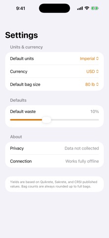 Slab: Concrete Calculator screenshot
