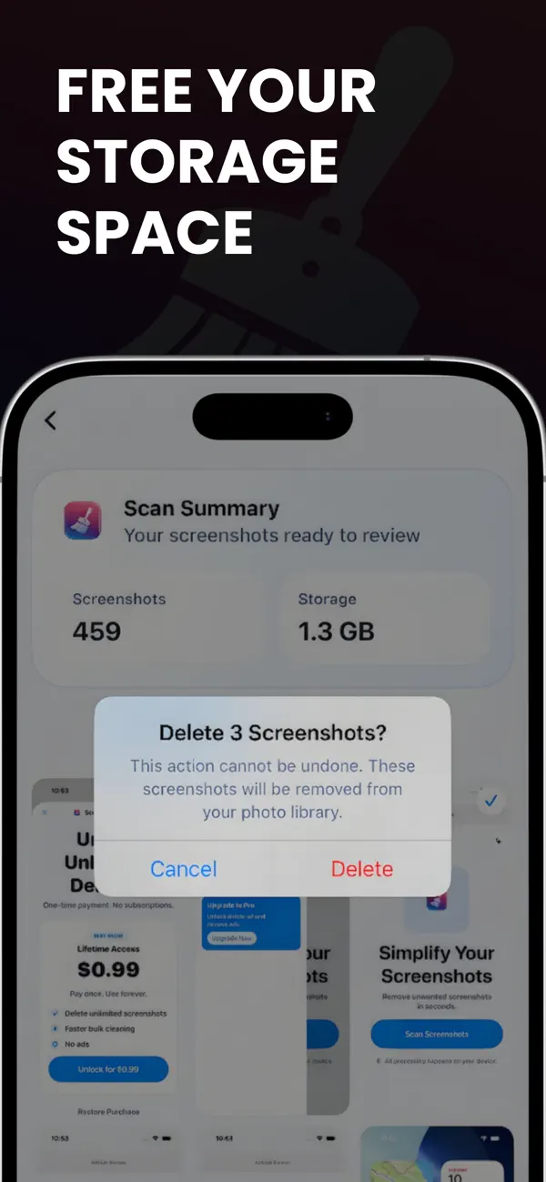 Screenshot #2 pour SnapSweep: Screenshots remover