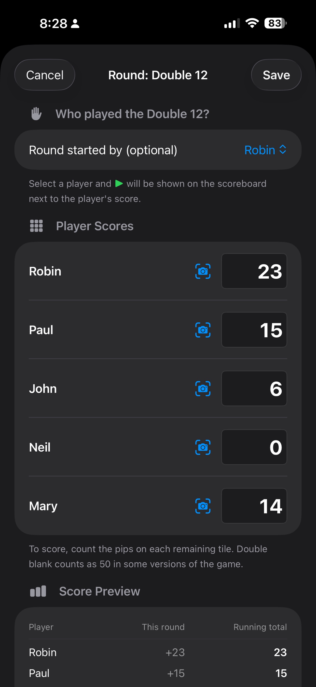 Screenshot 3 of Mexican Train Scorekeeper Flex
