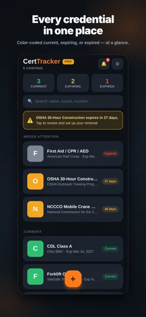 CertTracker: License Tracker screenshot 1