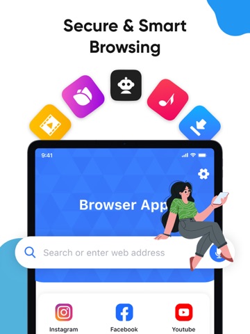 Internet Browser : Private Web iPad screenshot