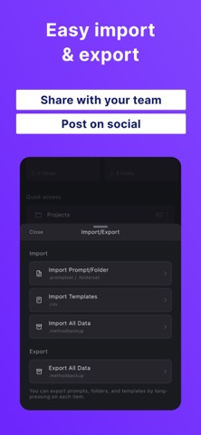 Method - AI Prompt Manager iPhone screenshot
