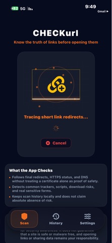 CHECKurl: Safe Link Inspector iPhone screenshot