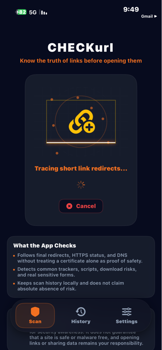 CHECKurl: Safe Link Inspector Screenshot 1 of 5