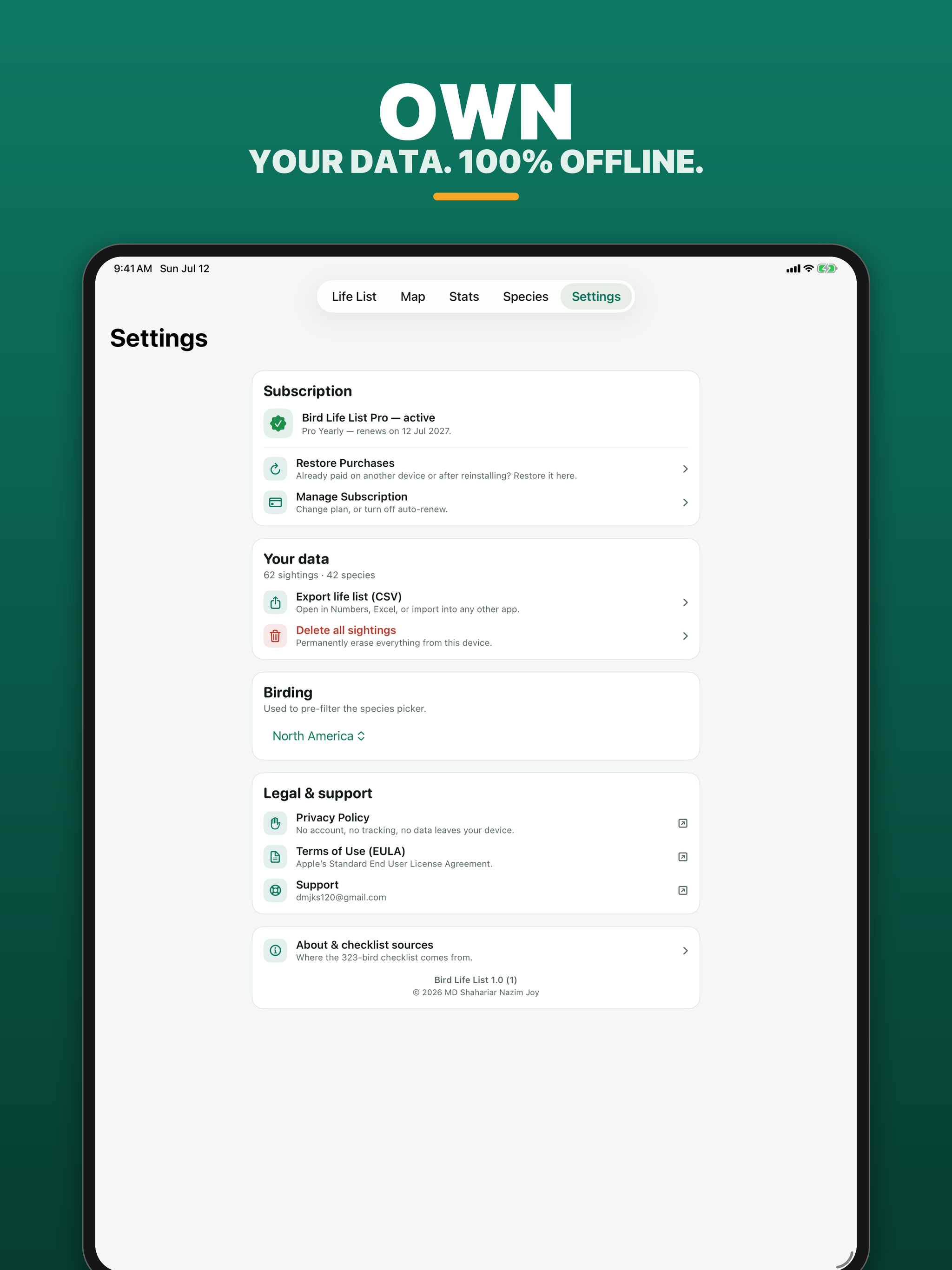 Bird Life List: Birding Log screenshot 10