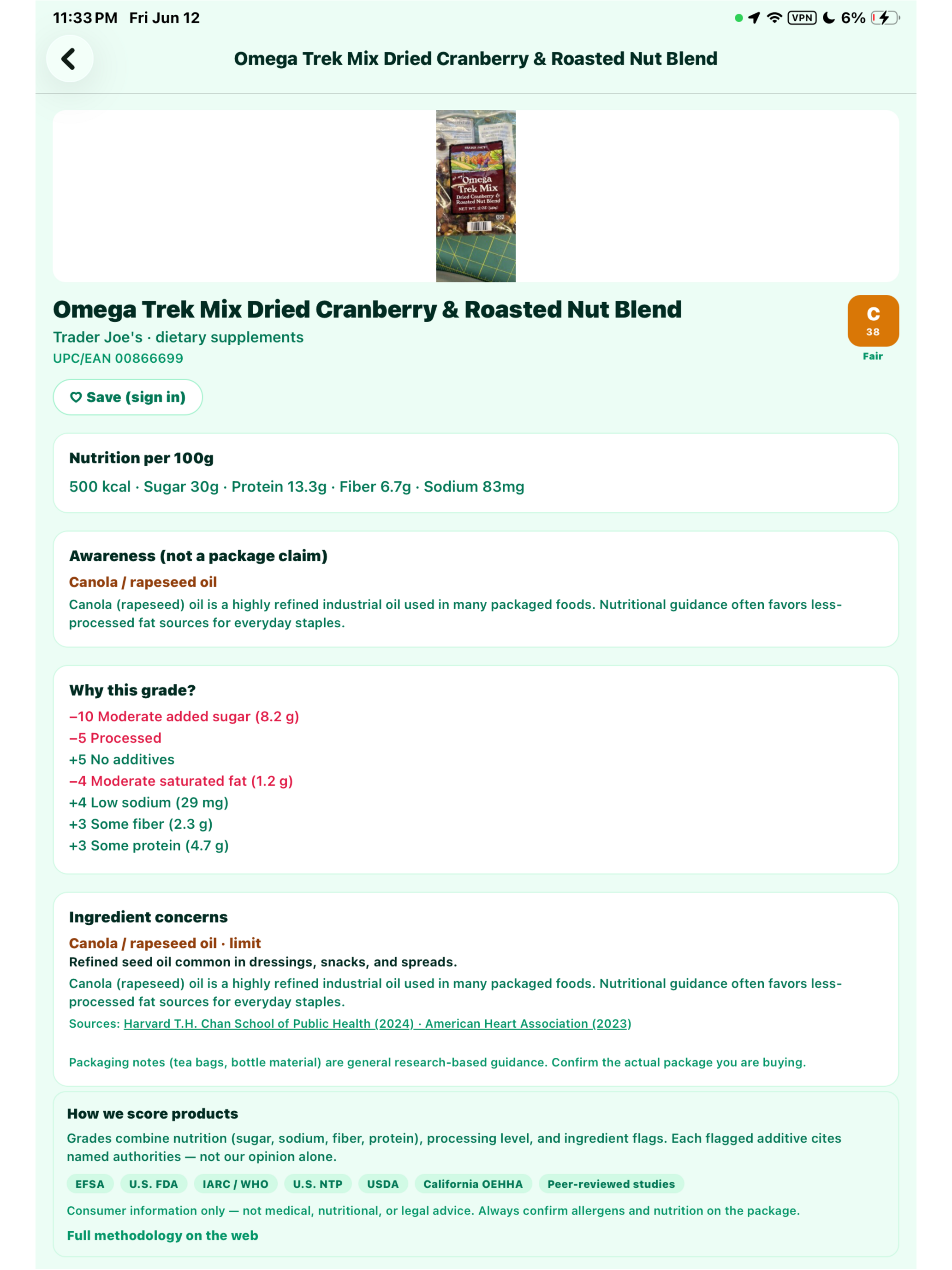 HealthierCart: Food Scanner