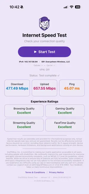 GBoy Speed Test screenshot 1