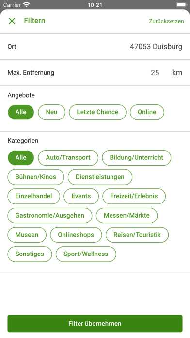 Stadtwerke-Kundenkarte Screenshot
