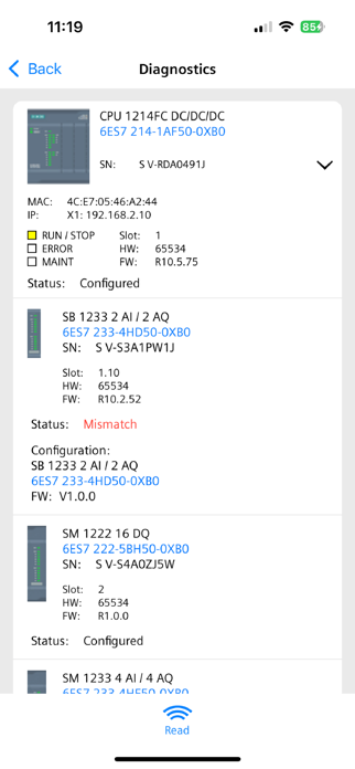 SIMATIC S7-1200 G2 NFC Screenshot 5 of 6