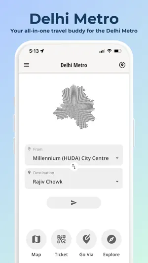 Delhi Metro Route Map screenshot 1