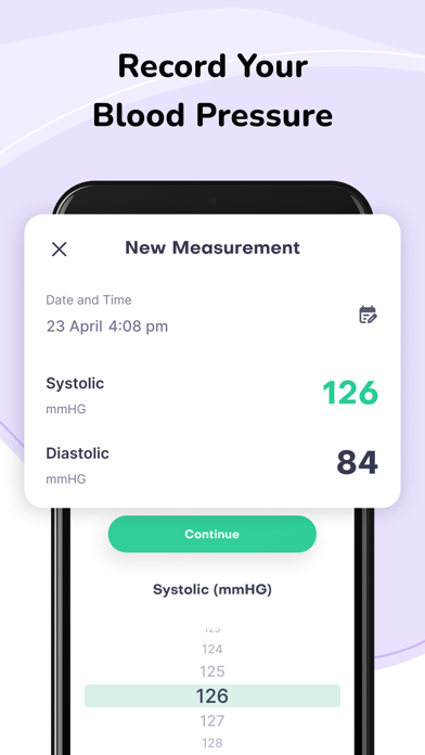 Blood Pressure App Screenshot