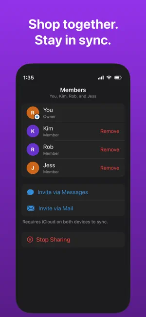 CoShop - Shared Shopping List screenshot 2