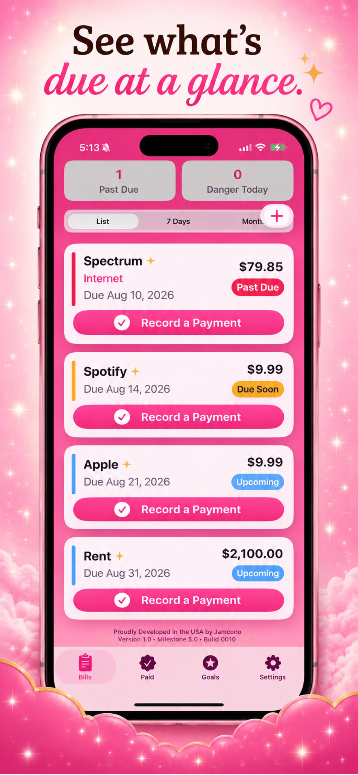 Screenshot 2 of Billie - Glam Finance Tracker