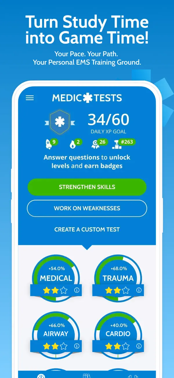 Screenshot #1 pour MedicTests 2026 EMS Education