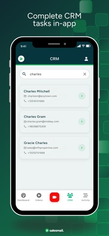 SalesMail iPhone screenshot