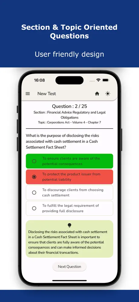Financial Adviser Exam Test Screenshot 1