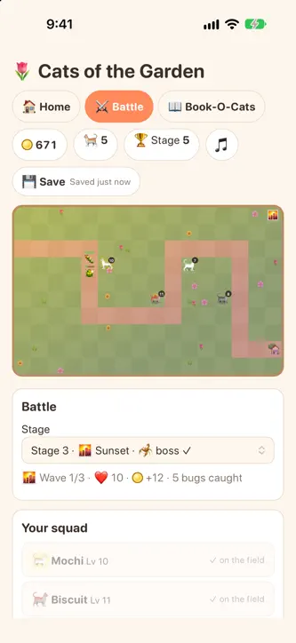 Cats of the Garden screenshot 2