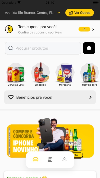 App do Jão: Entrega de Bebidas