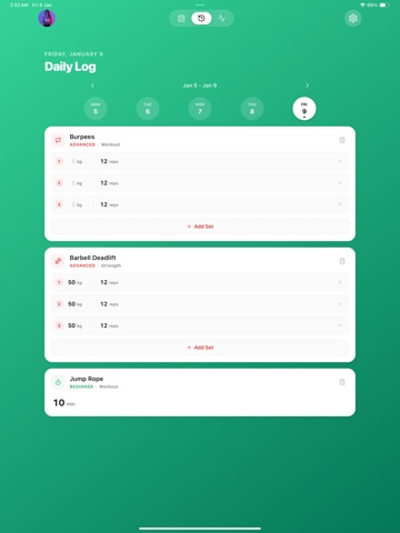 Veins - Workout Tracker & Log iPad screenshot