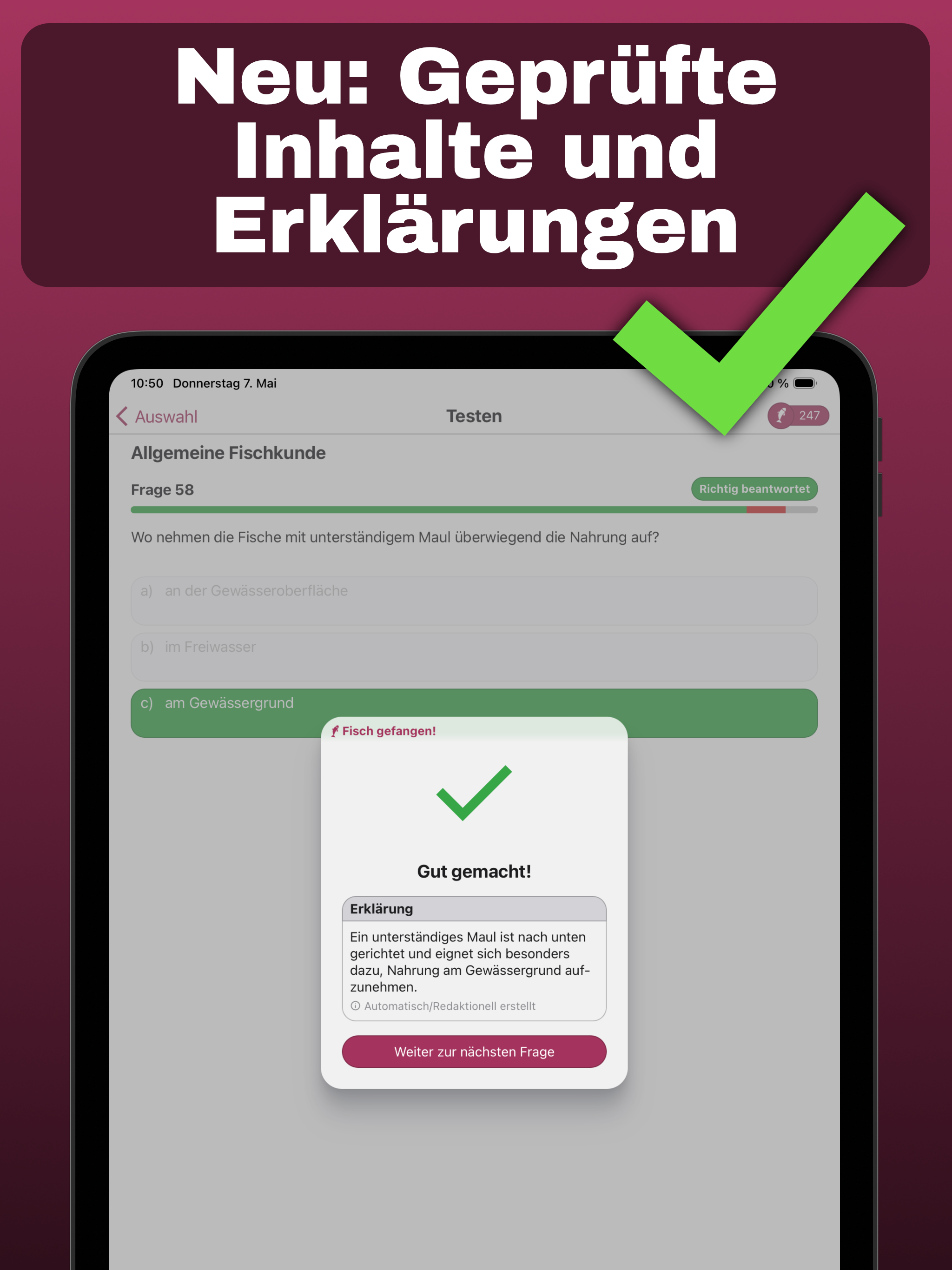 Fischer Lernfragen Mecklenburg
