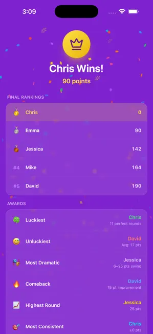 Score Keeper for Five Crowns iPhone screenshot 4