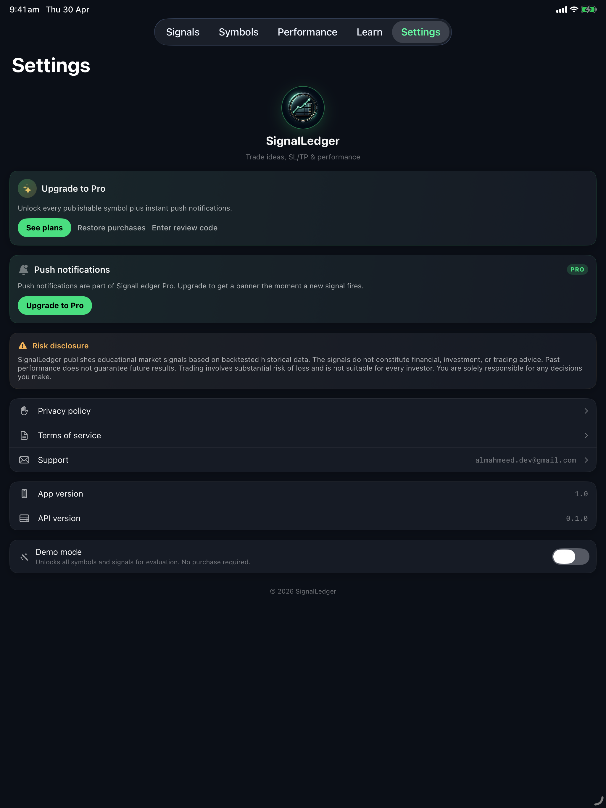SignalLedger screenshot 11