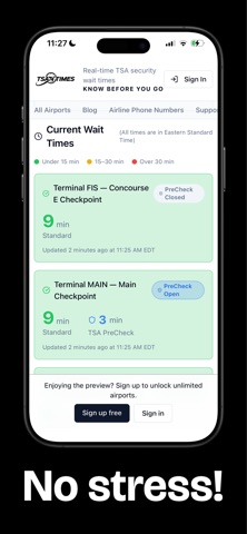 TSA Times: Live Line Tracker screenshot
