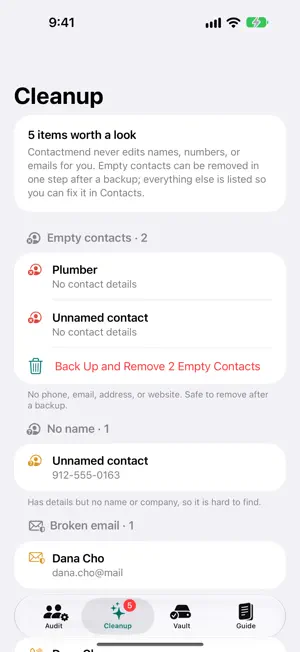Contactmend: Safe Merge screenshot 4