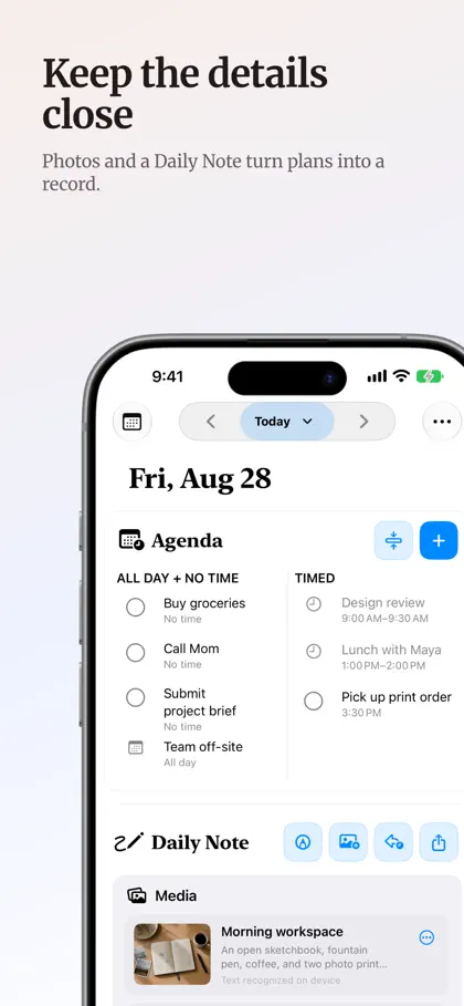 Screenshot 5 di 6 di Parchment: Agenda & Daily Note