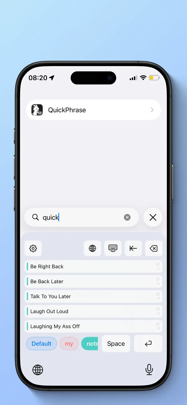 #4. QuickPhrase - Quick Text Input (iOS) Ved: 志杰 朱