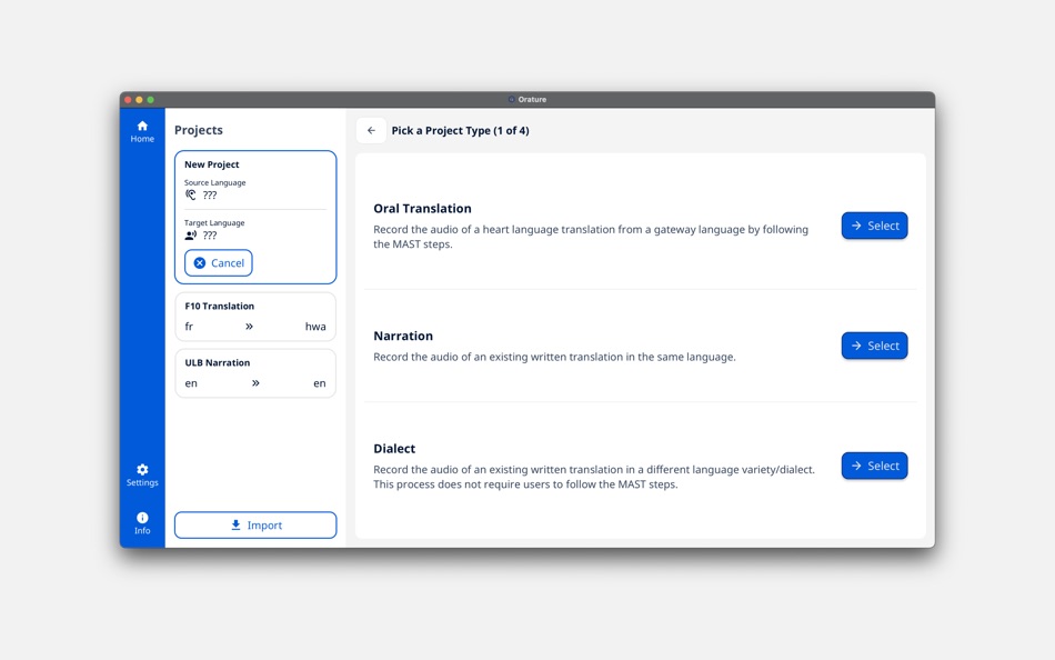 #4. Orature (macOS) By: Wycliffe Associates