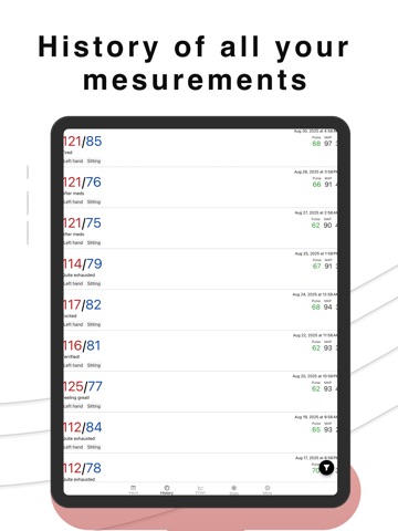 Blood Pressure Tracker Health+ ipad screenshot 4