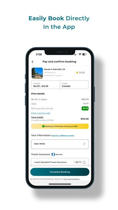 Whimstay – Vacation Rentals screenshot