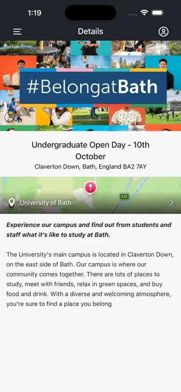 University of Bath: Guidebook screenshot 2 of 3