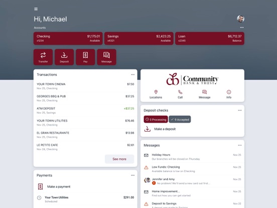 REDAPPLEBANK iPad screenshot 1 - Finance app