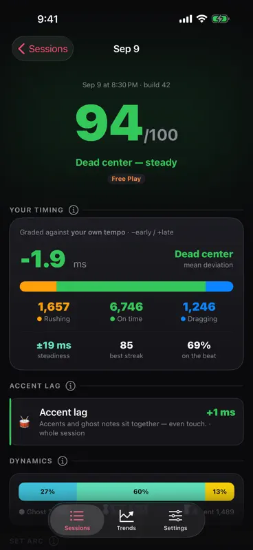 DrumPulse: Drum Timing Coach screenshot 2 of 8