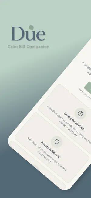 Due - Calm Bill Companion screenshot 1