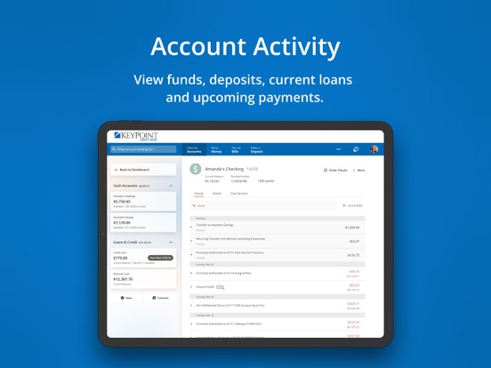 KeyPoint Credit Union Mobile iPad screenshot 6 - Finance app