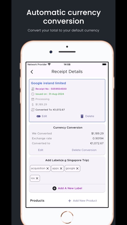 Scan receipts & Track expenses