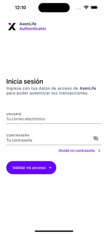 AxenLife Authenticator iPhone screenshot