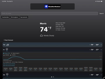 WeatherStation°F iPad screenshot