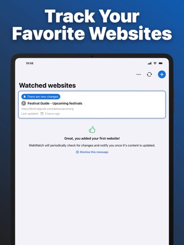 WebWatch: Website Monitor iPad screenshot