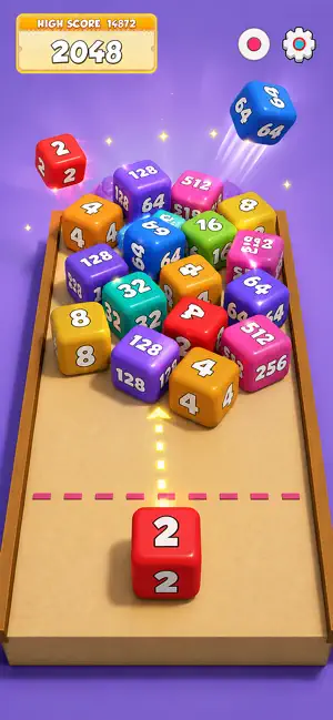 Cube Toss: Merge Cube 2048 screenshot 3