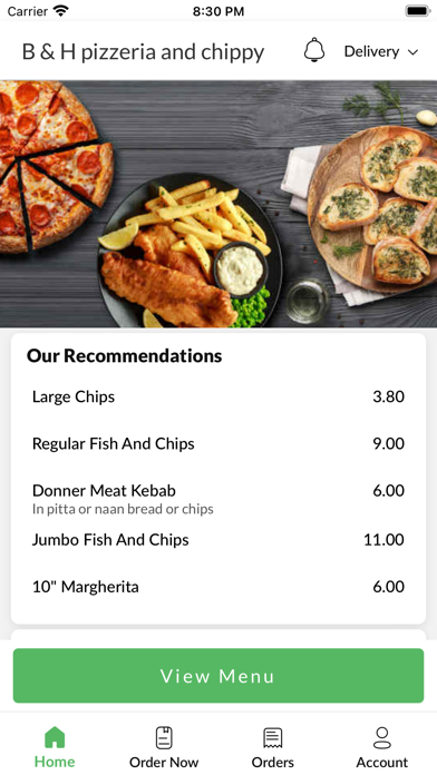 B&H pizzeria and chippy Screenshot