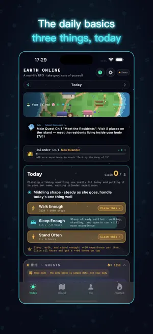 Earth Online: Health Stats RPG screenshot 3